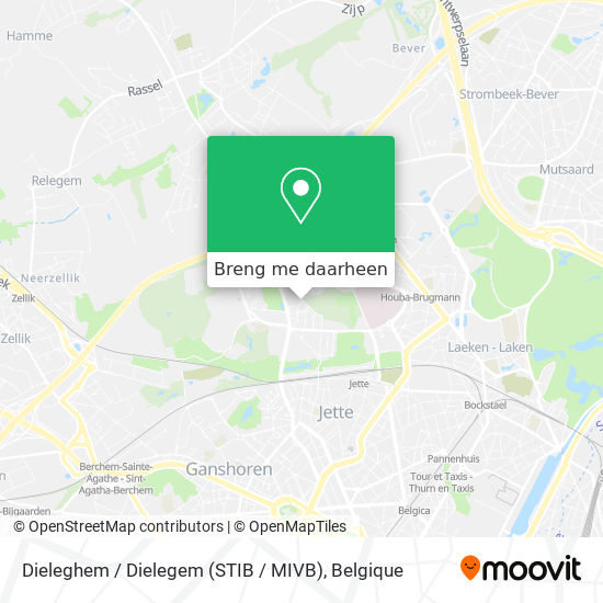 Dieleghem / Dielegem (STIB / MIVB) kaart