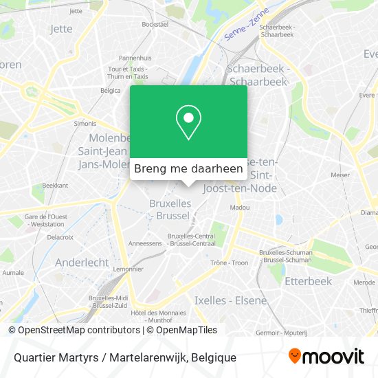 Quartier Martyrs / Martelarenwijk kaart