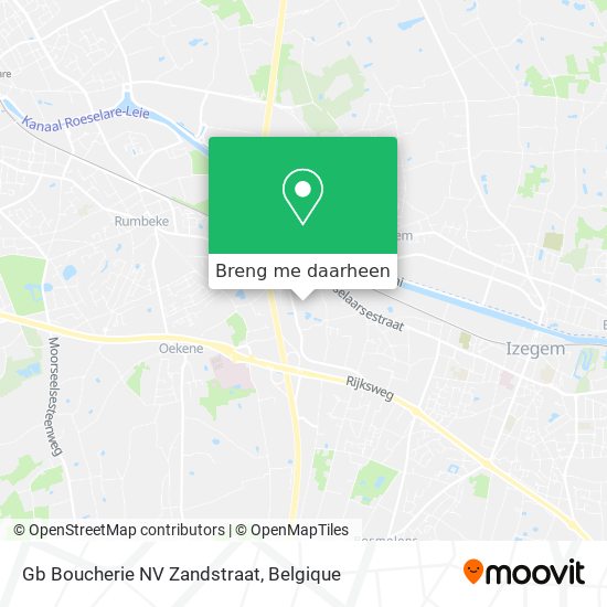 Gb Boucherie NV Zandstraat kaart