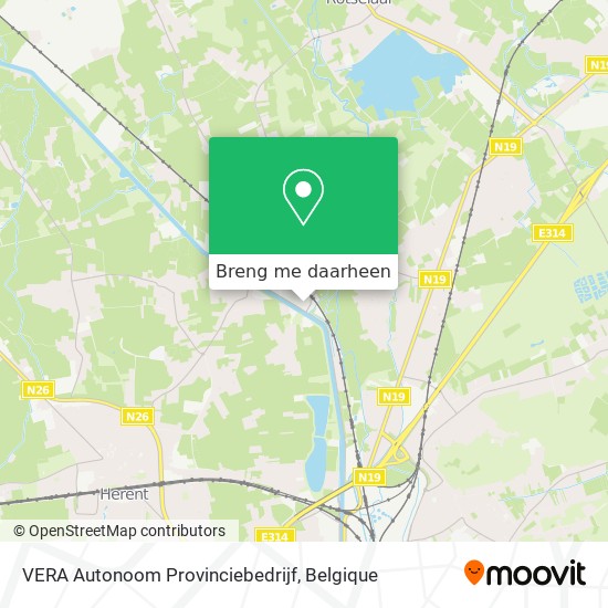 VERA Autonoom Provinciebedrijf kaart