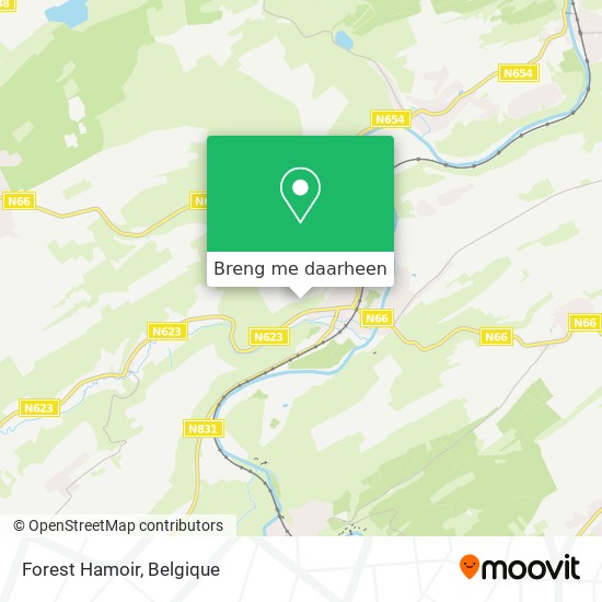 Forest Hamoir kaart