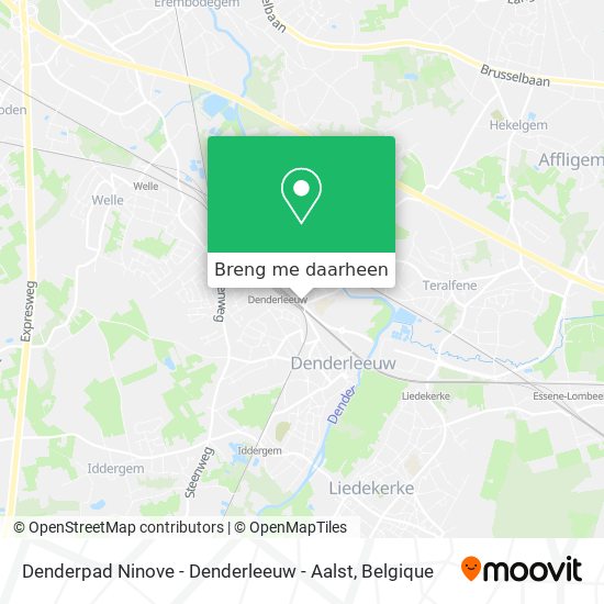 Denderpad Ninove - Denderleeuw - Aalst kaart