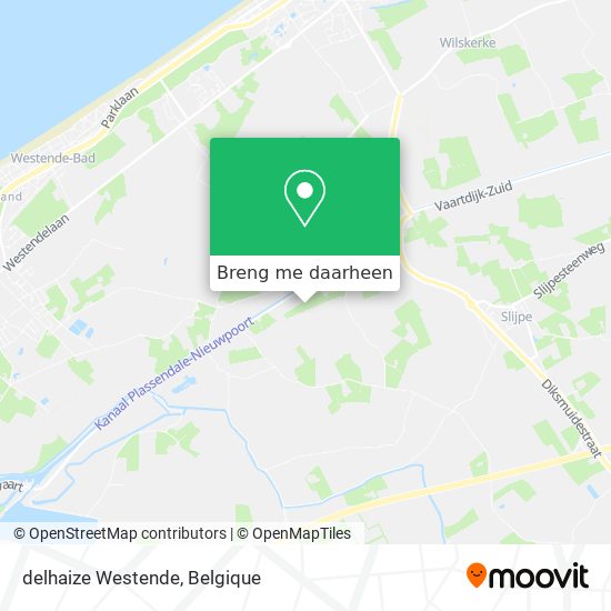 delhaize Westende kaart