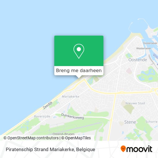Piratenschip Strand Mariakerke kaart