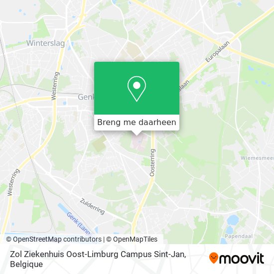 Zol Ziekenhuis Oost-Limburg Campus Sint-Jan kaart