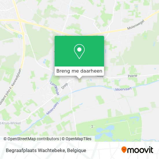 Begraafplaats Wachtebeke kaart