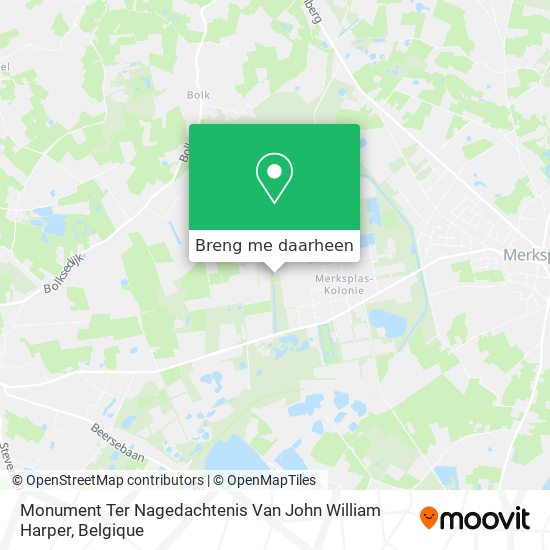 Monument Ter Nagedachtenis Van John William Harper kaart