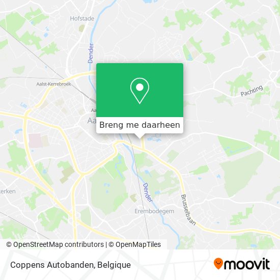 Coppens Autobanden kaart