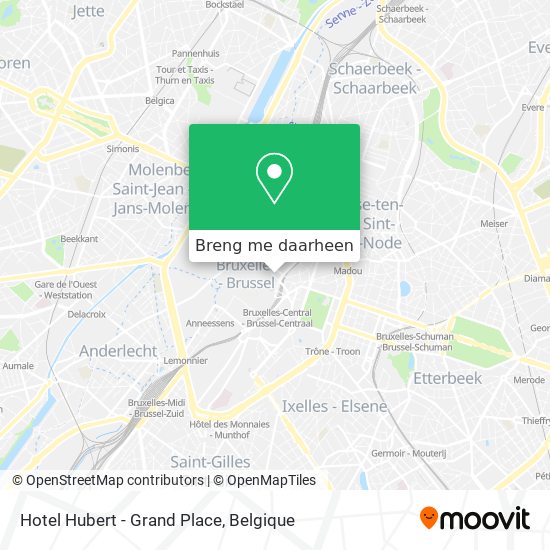 Hotel Hubert - Grand Place kaart