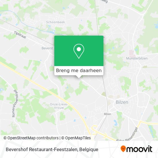 Bevershof Restaurant-Feestzalen kaart