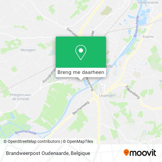 Brandweerpost Oudenaarde kaart