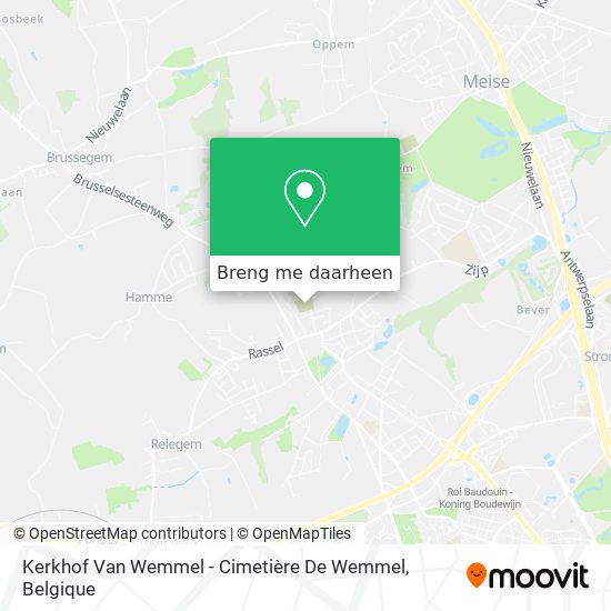 Kerkhof Van Wemmel - Cimetière De Wemmel kaart