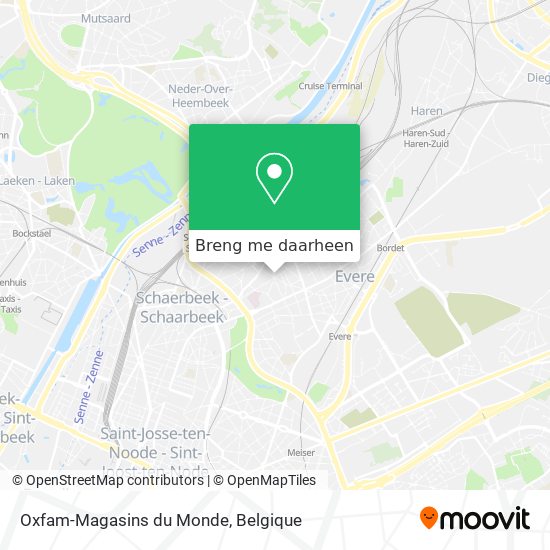 Oxfam-Magasins du Monde kaart