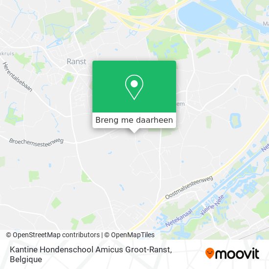 Kantine Hondenschool Amicus Groot-Ranst kaart