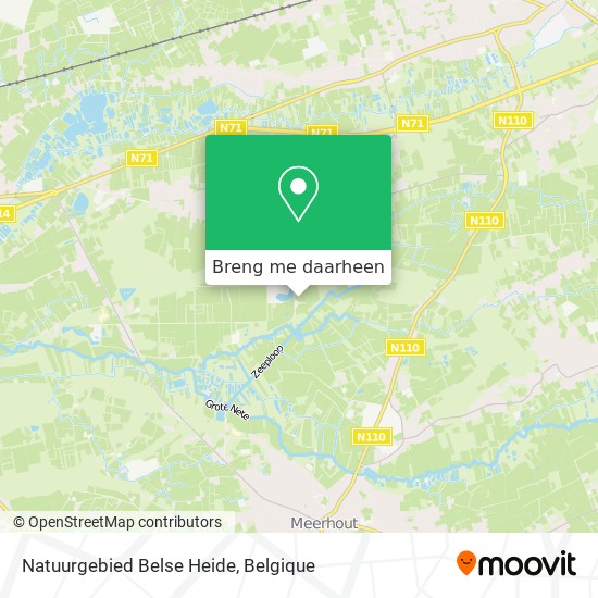 Natuurgebied Belse Heide kaart