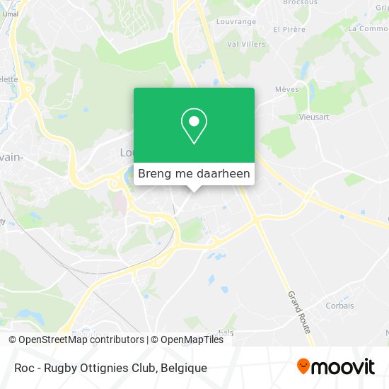 Roc - Rugby Ottignies Club kaart