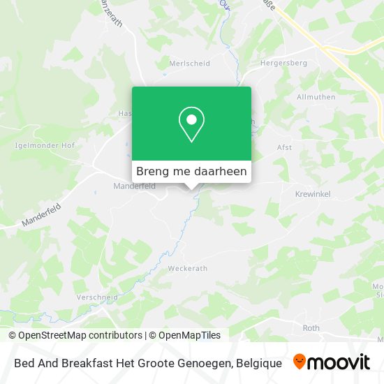 Bed And Breakfast Het Groote Genoegen kaart