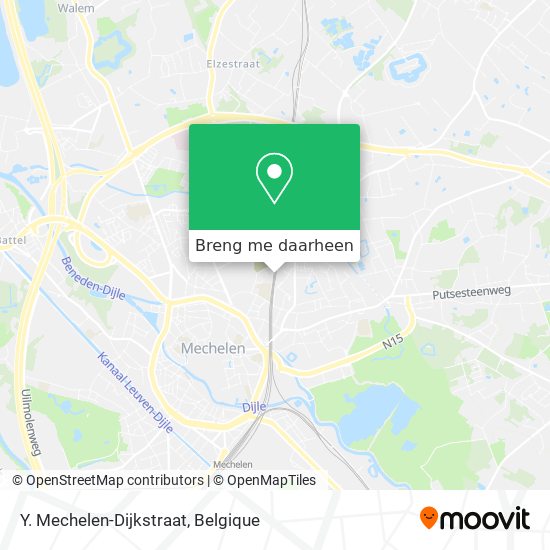 Y. Mechelen-Dijkstraat kaart