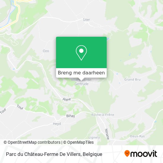 Parc du Château-Ferme De Villers kaart