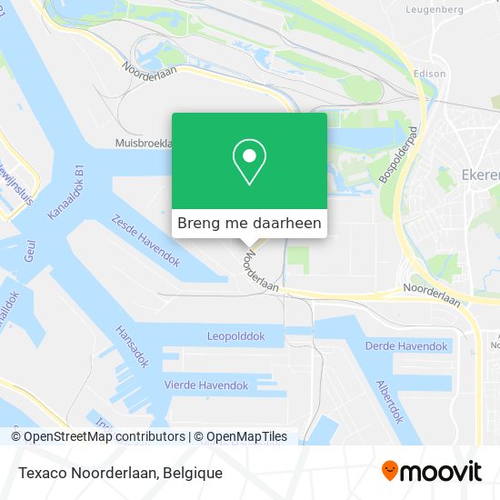 Texaco Noorderlaan kaart