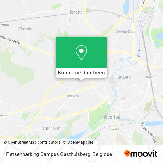 Fietsenparking Campus Gasthuisberg kaart