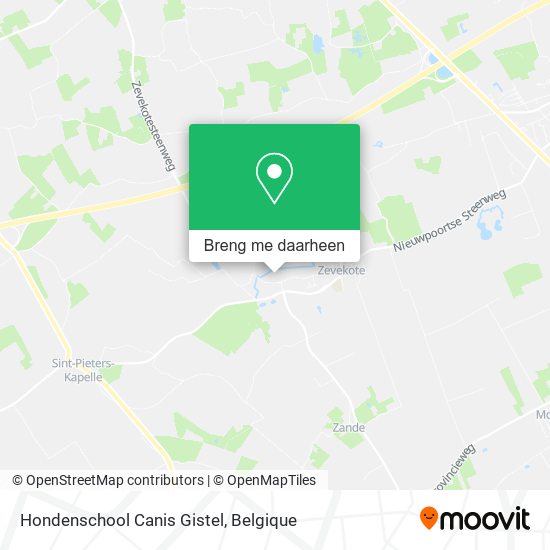 Hondenschool Canis Gistel kaart