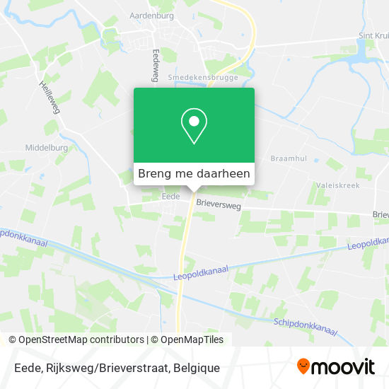 Eede, Rijksweg/Brieverstraat kaart
