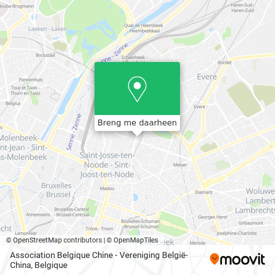 Association Belgique Chine - Vereniging België-China kaart