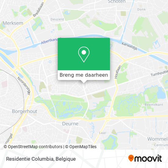 Residentie Columbia kaart