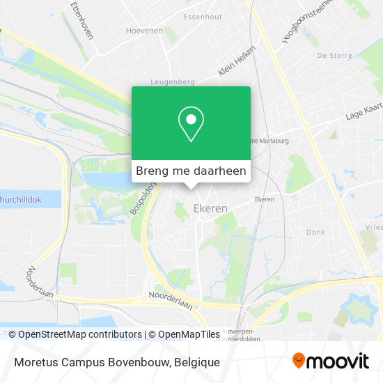 Moretus Campus Bovenbouw kaart