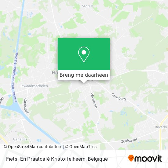 Fiets- En Praatcafé Kristoffelheem kaart