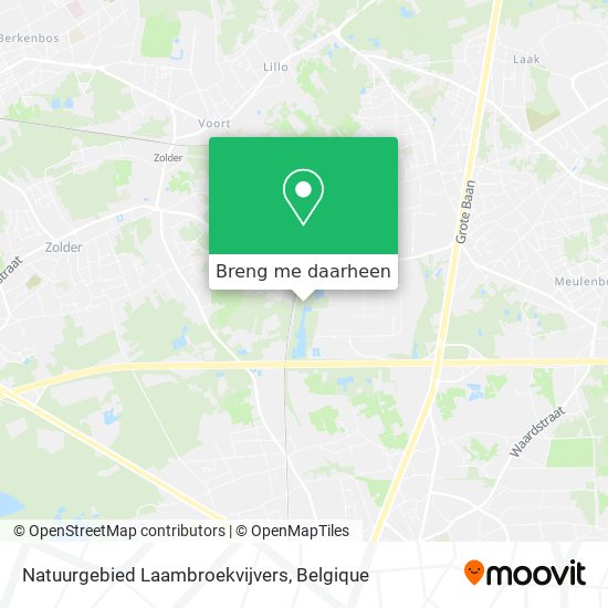 Natuurgebied Laambroekvijvers kaart