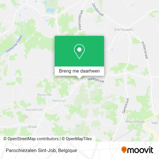 Parochiezalen Sint-Job kaart