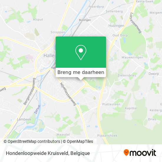 Hondenloopweide Kruisveld kaart