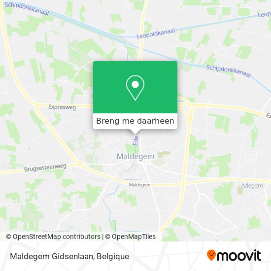 Maldegem Gidsenlaan kaart