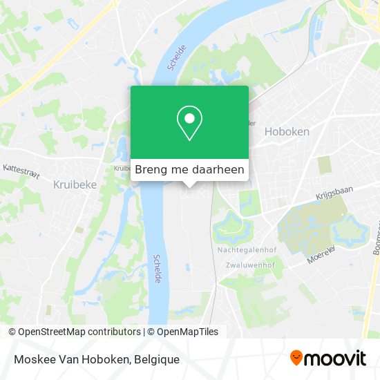 Moskee Van Hoboken kaart