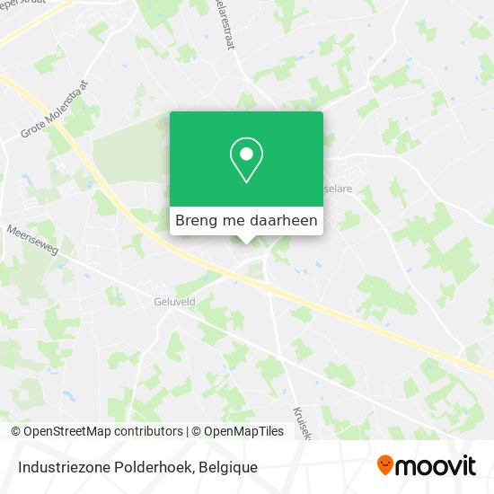 Industriezone Polderhoek kaart