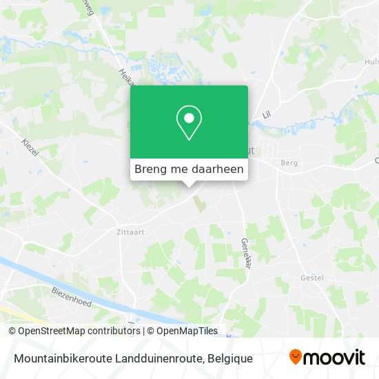 Mountainbikeroute Landduinenroute kaart
