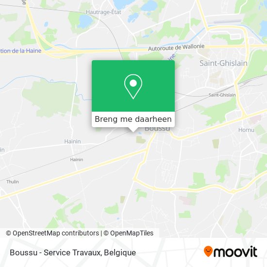 Boussu - Service Travaux kaart