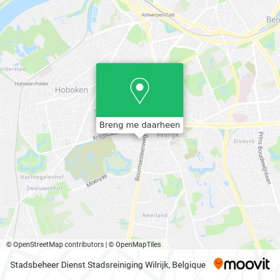 Stadsbeheer Dienst Stadsreiniging Wilrijk kaart