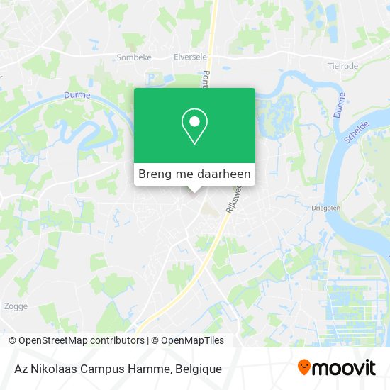 Az Nikolaas Campus Hamme kaart