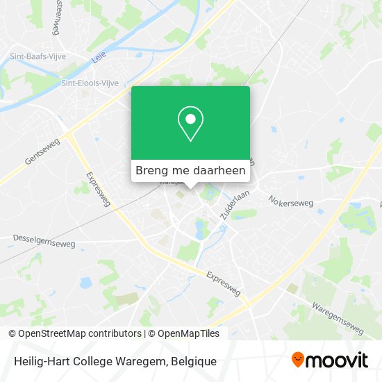 Heilig-Hart College Waregem kaart