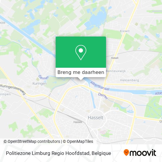 Politiezone Limburg Regio Hoofdstad kaart