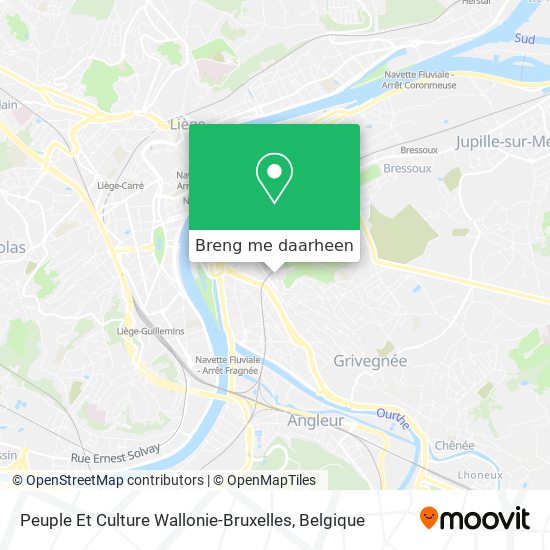 Peuple Et Culture Wallonie-Bruxelles kaart