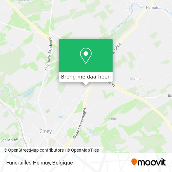 Funérailles Hennuy kaart
