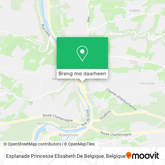 Esplanade Princesse Elisabeth De Belgique kaart
