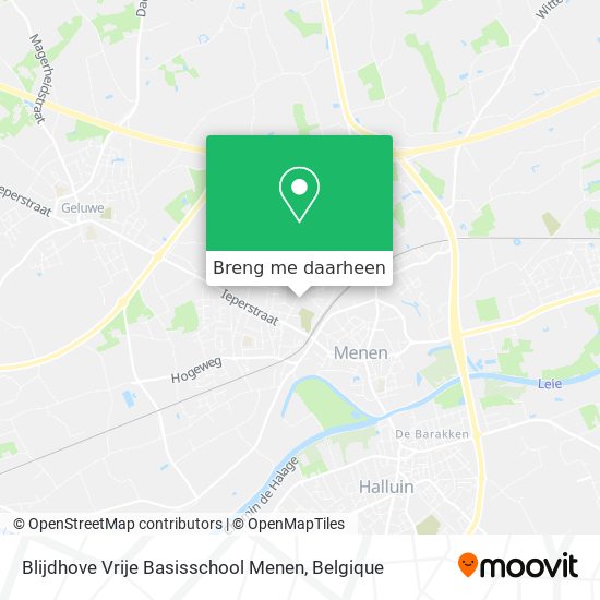 Blijdhove Vrije Basisschool Menen kaart