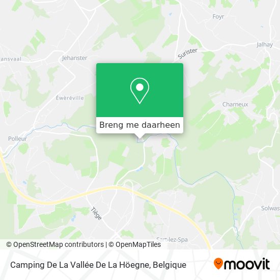 Camping De La Vallée De La Höegne kaart