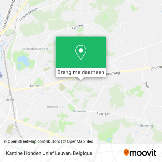 Kantine Honden Unief Leuven kaart
