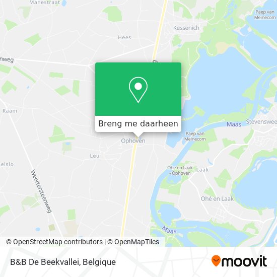 B&B De Beekvallei kaart